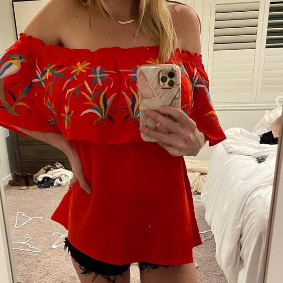 Red Dress Boutique Tops - Entro Off Shoulder Red Top Small